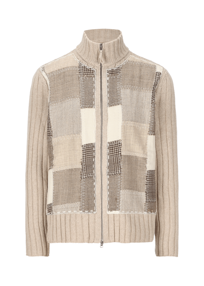 Luis Trenker Cardigan con patchwork sulla parte anteriore Luwilli Promozione Limitata