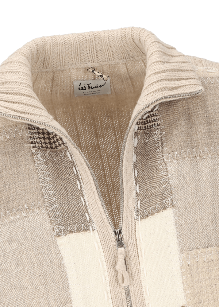 Luis Trenker Cardigan con patchwork sulla parte anteriore Luwilli Promozione Limitata