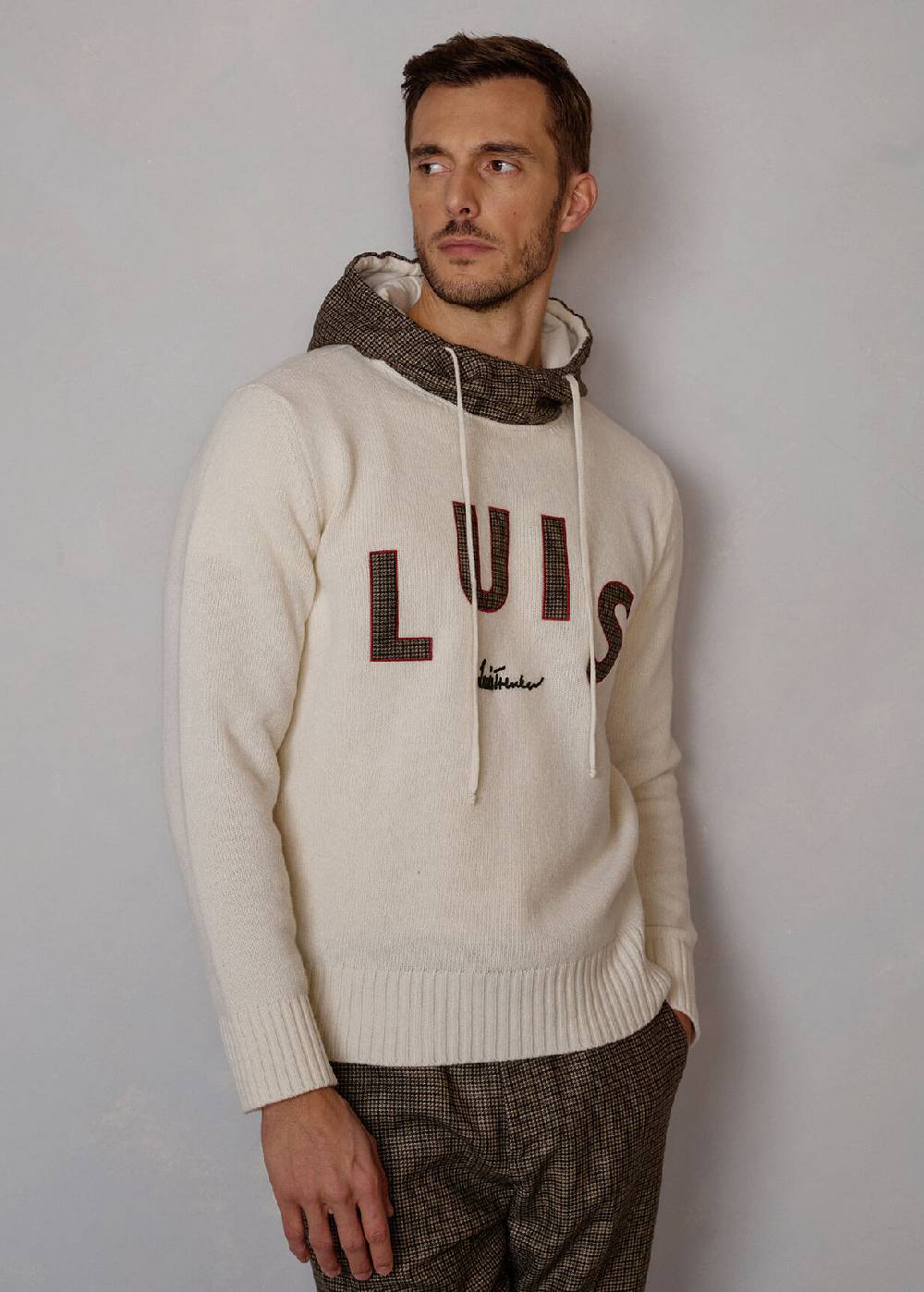 Luis Trenker Pullover lavorato a maglia con cappuccio Luwilfried Outlet