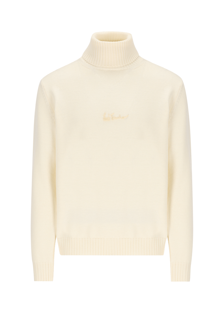 Luis Trenker Pullover a collo alto in lana merino Luwalbert In Vendita