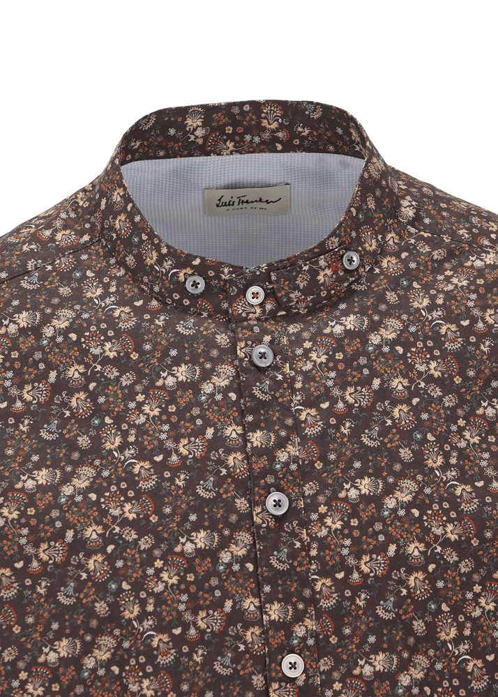 Luis Trenker Camicia con motivo floreale Lubernet Vendita Economica