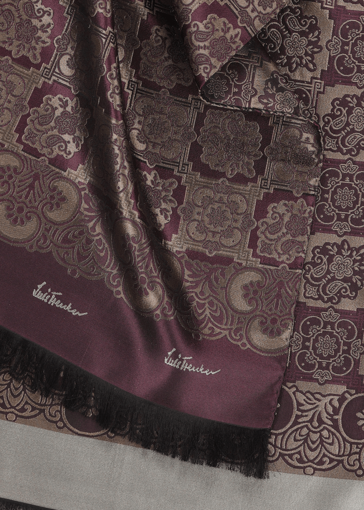 Luis Trenker Sciarpa in seta jacquard modello Lufranzi Qualità Garantita