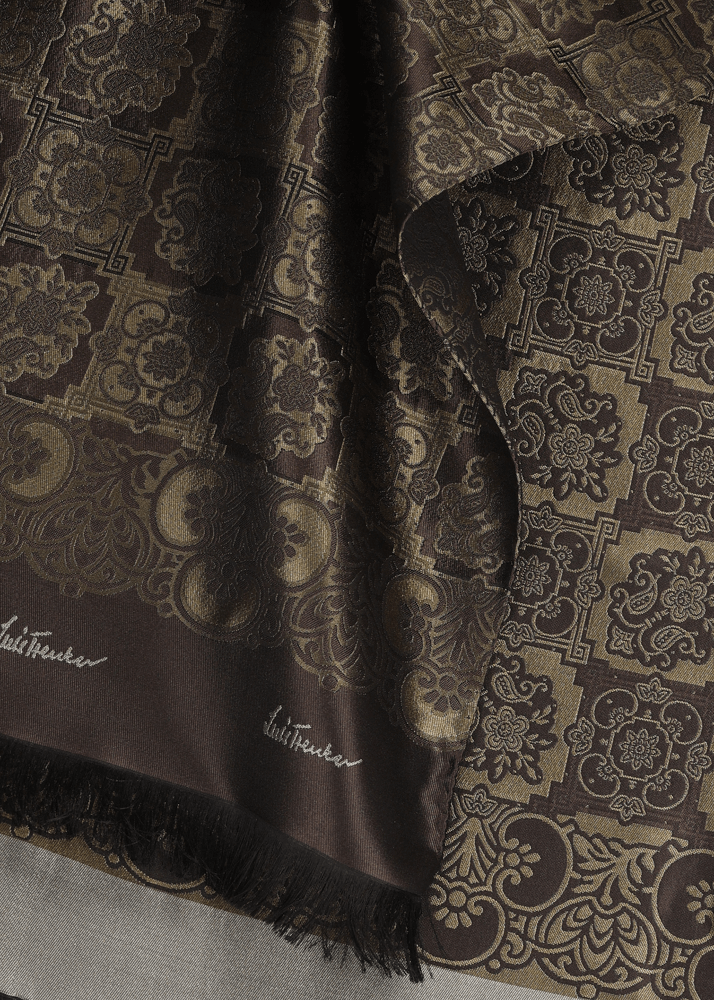 Luis Trenker Sciarpa in seta jacquard modello Lufranzi Negozi Online