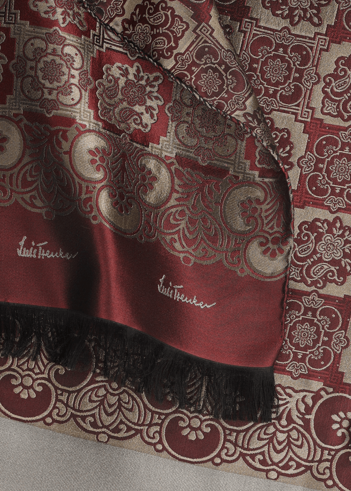 Luis Trenker Sciarpa in seta jacquard modello Lufranzi Consegna Veloce