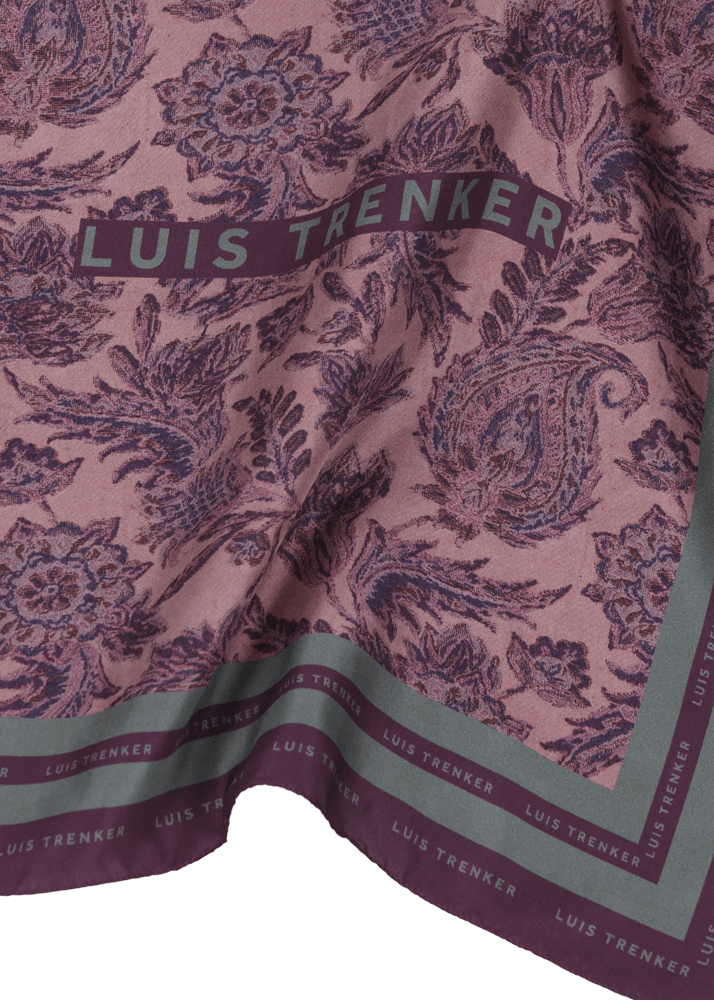 Luis Trenker Foulard di seta con motivo floreale Lufrancara Promozione Limitata