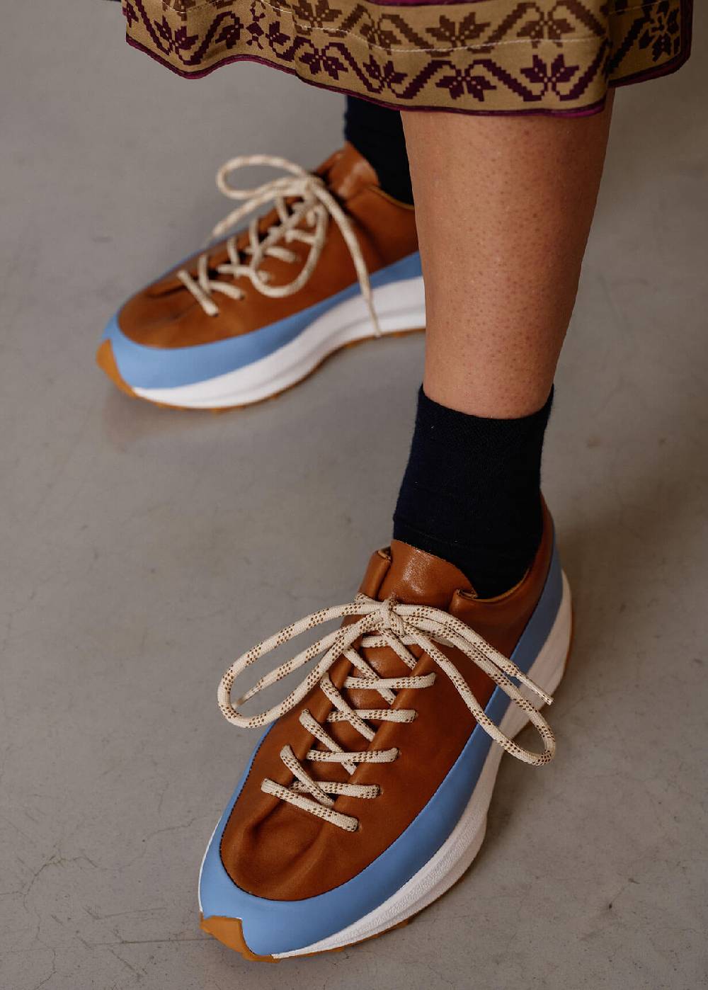 Luis Trenker Sneaker in pelle con suola a zeppa Luleandras Sottocosto