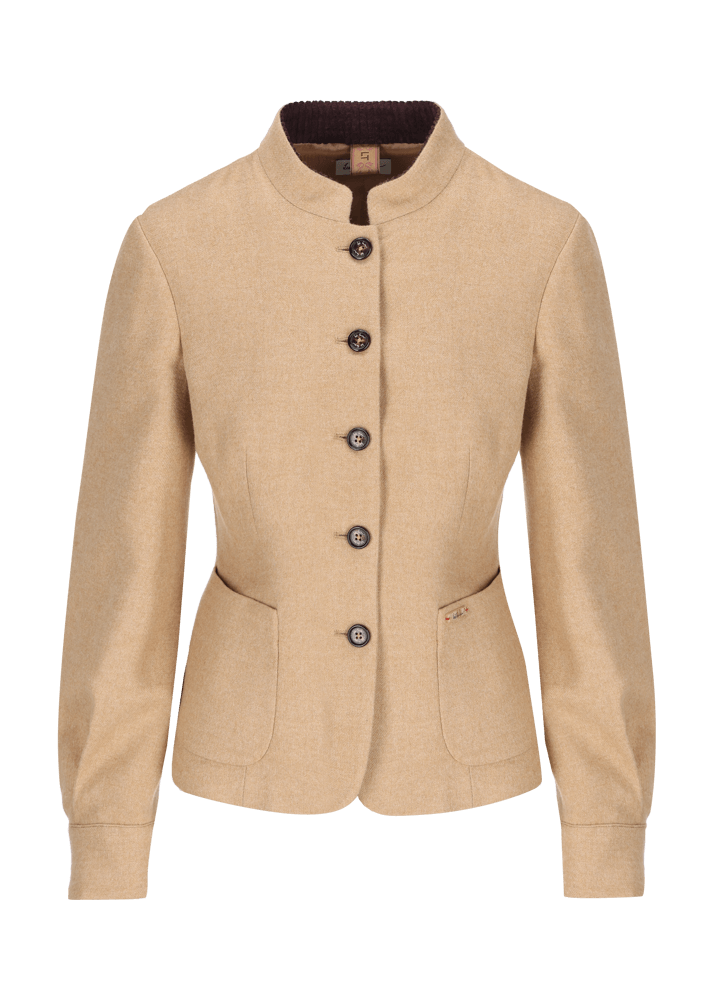 Luis Trenker Blazer di flanella con colletto alla coreana Luviola Qualità Garantita