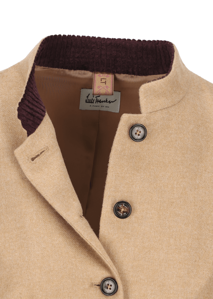 Luis Trenker Blazer di flanella con colletto alla coreana Luviola Qualità Garantita