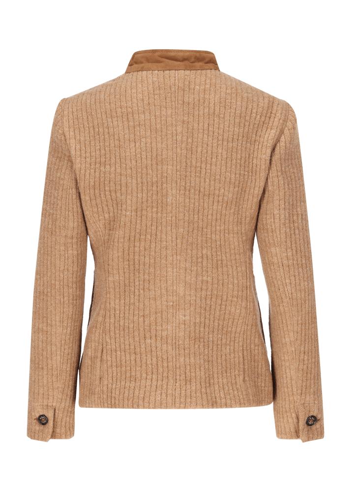 Luis Trenker Blazer lavorato a maglia con parte anteriore in pelle Luranda Shopping Online