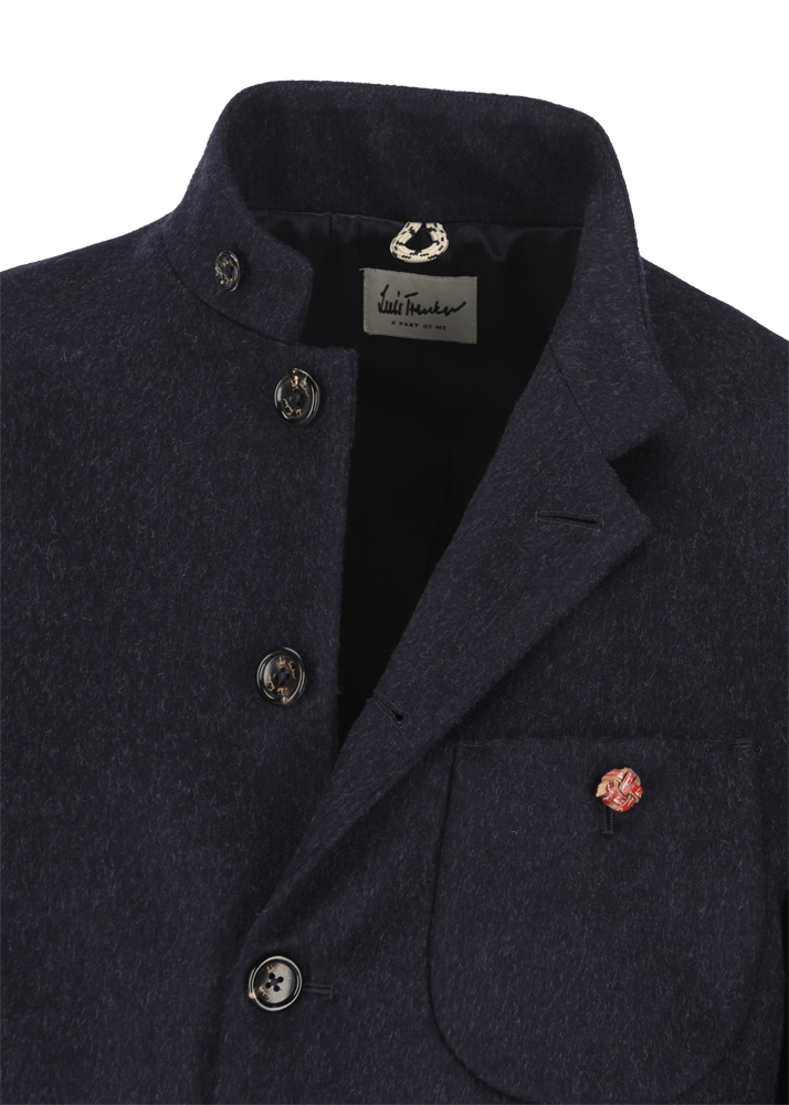Luis Trenker Blazer in loden con colletto alla coreana Lusandro Convenienza