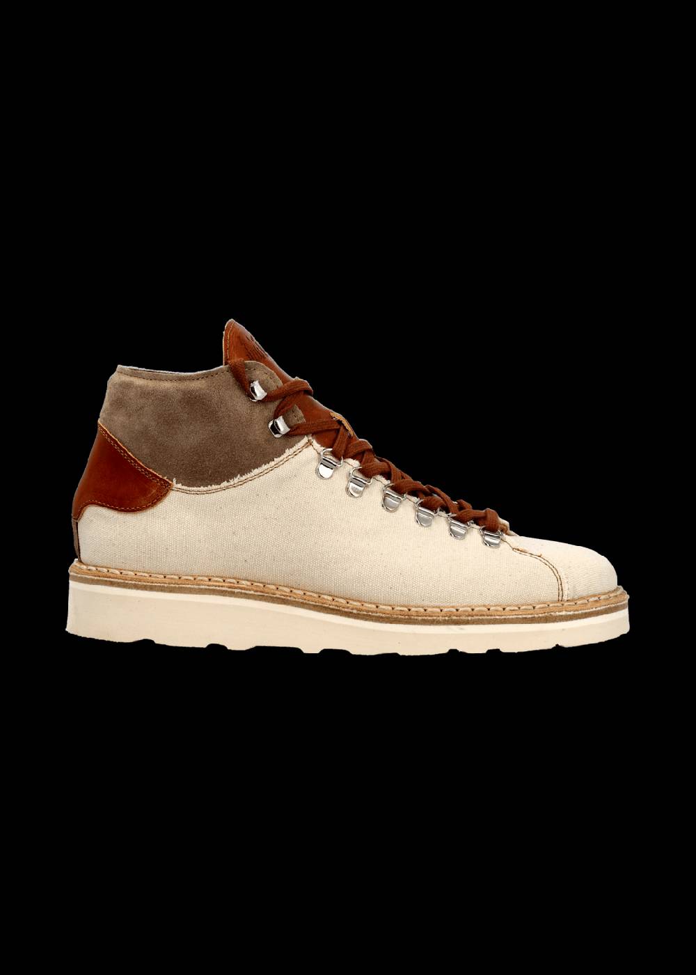 Luis Trenker Sneaker alta in tela e pelle modello Lugionata Offerte