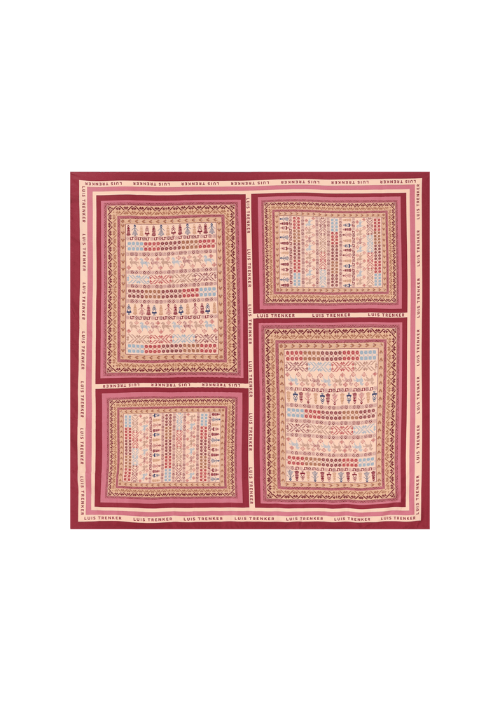 Luis Trenker Foulard in seta con stampa originale Lufrancara Nuovo