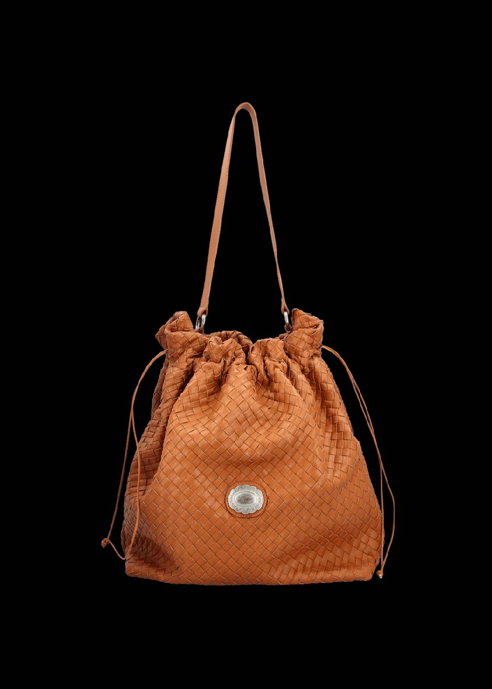 Luis Trenker Borsa a secchiello in pelle intrecciata Lusac Vendita Economica