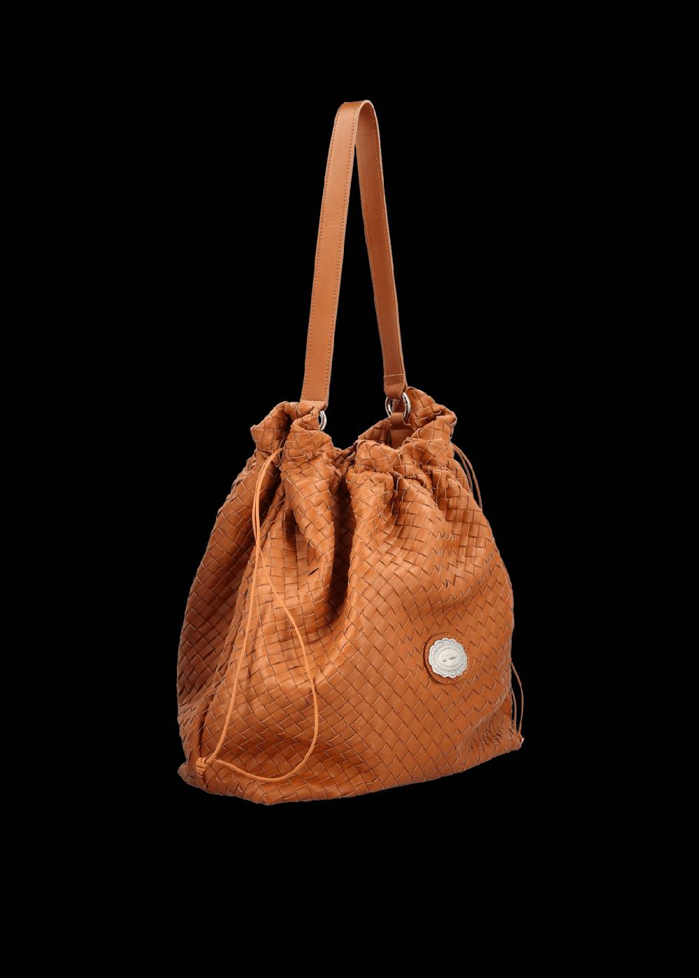 Luis Trenker Borsa a secchiello in pelle intrecciata Lusac Vendita Economica