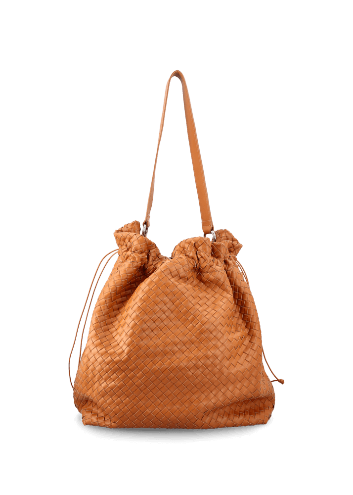 Luis Trenker Borsa a secchiello in pelle intrecciata Lusac Vendita Economica