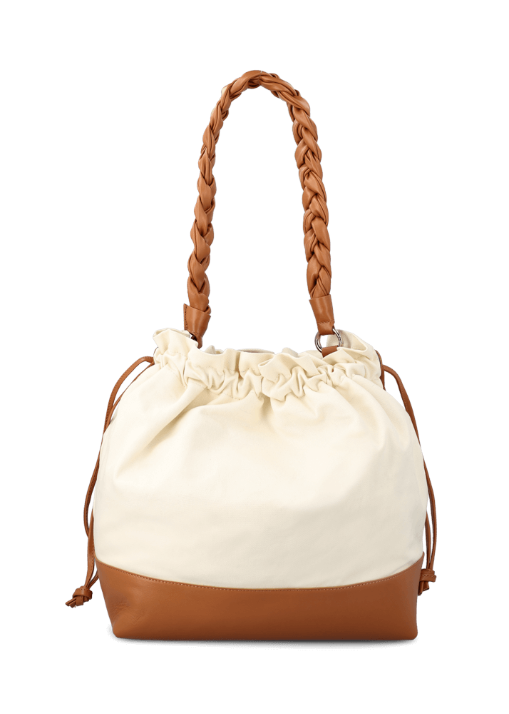 Luis Trenker Borsa a secchiello in tela e pelle modello Lusac Saldi Di Fabbrica