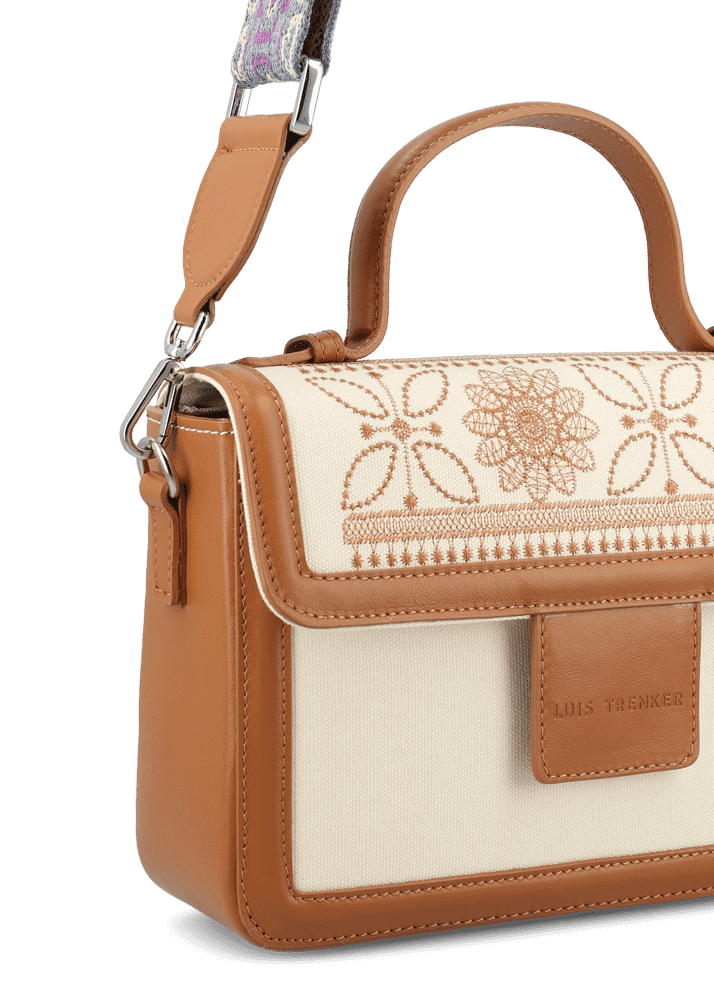 Luis Trenker Borsa a tracolla in tela e pelle modello Luviola I Più Venduti