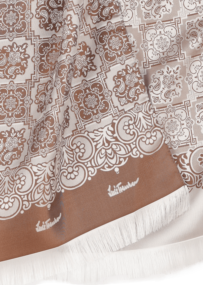 Luis Trenker Sciarpa in seta jacquard modello Lufranzi Italia
