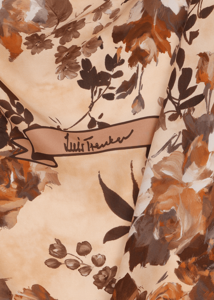 Luis Trenker Foulard in seta con stampa floreale modello Lufrancara Negozi Online