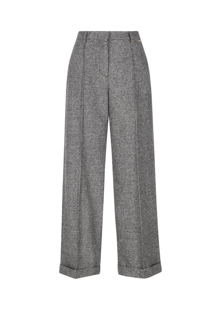 Luis Trenker Pantaloni in misto lana con motivo pied-de-poule Lularina Saldi