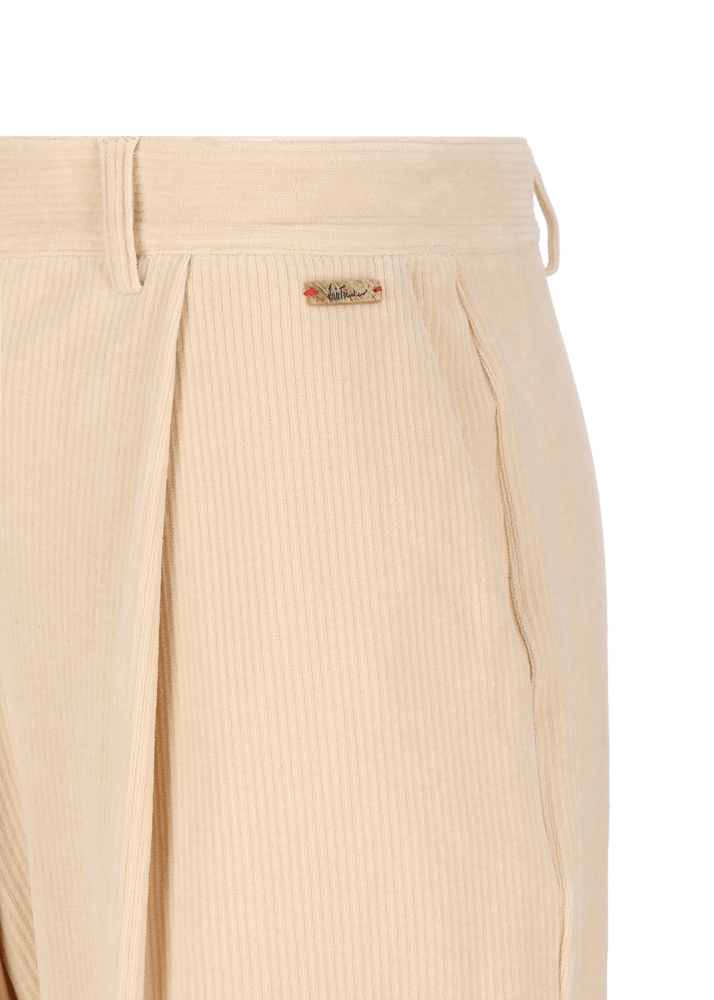 Luis Trenker Pantaloni in jersey di velluto a coste con vestibilità carrot fit Luloretta Vendita Calda
