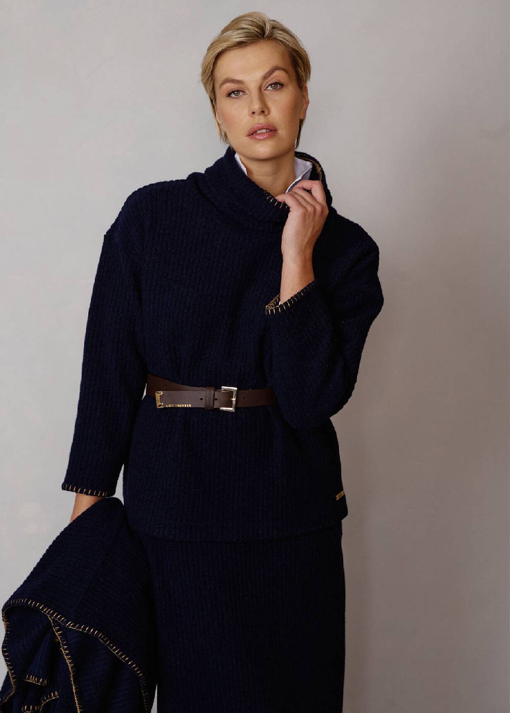 Luis Trenker Pullover in jersey di pura lana vergine Luada In Saldo