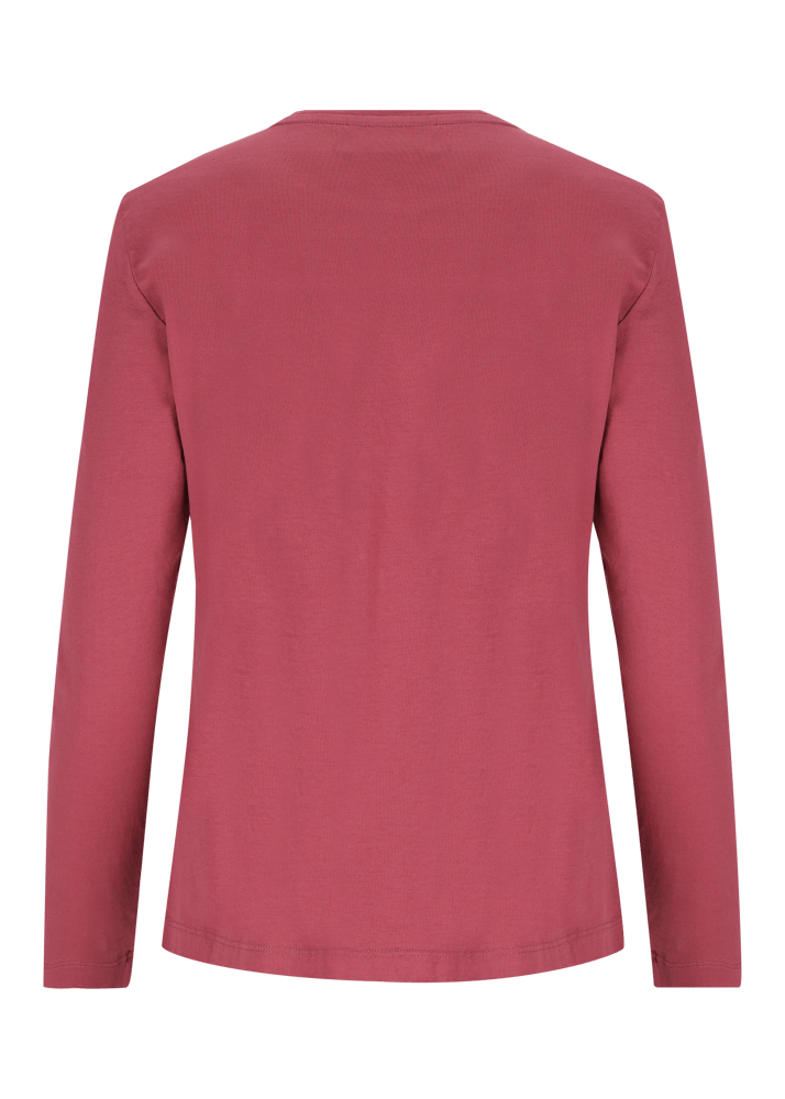 Luis Trenker Maglia a maniche lunghe con scritta "Bergfreundin" Spedizione Gratuita