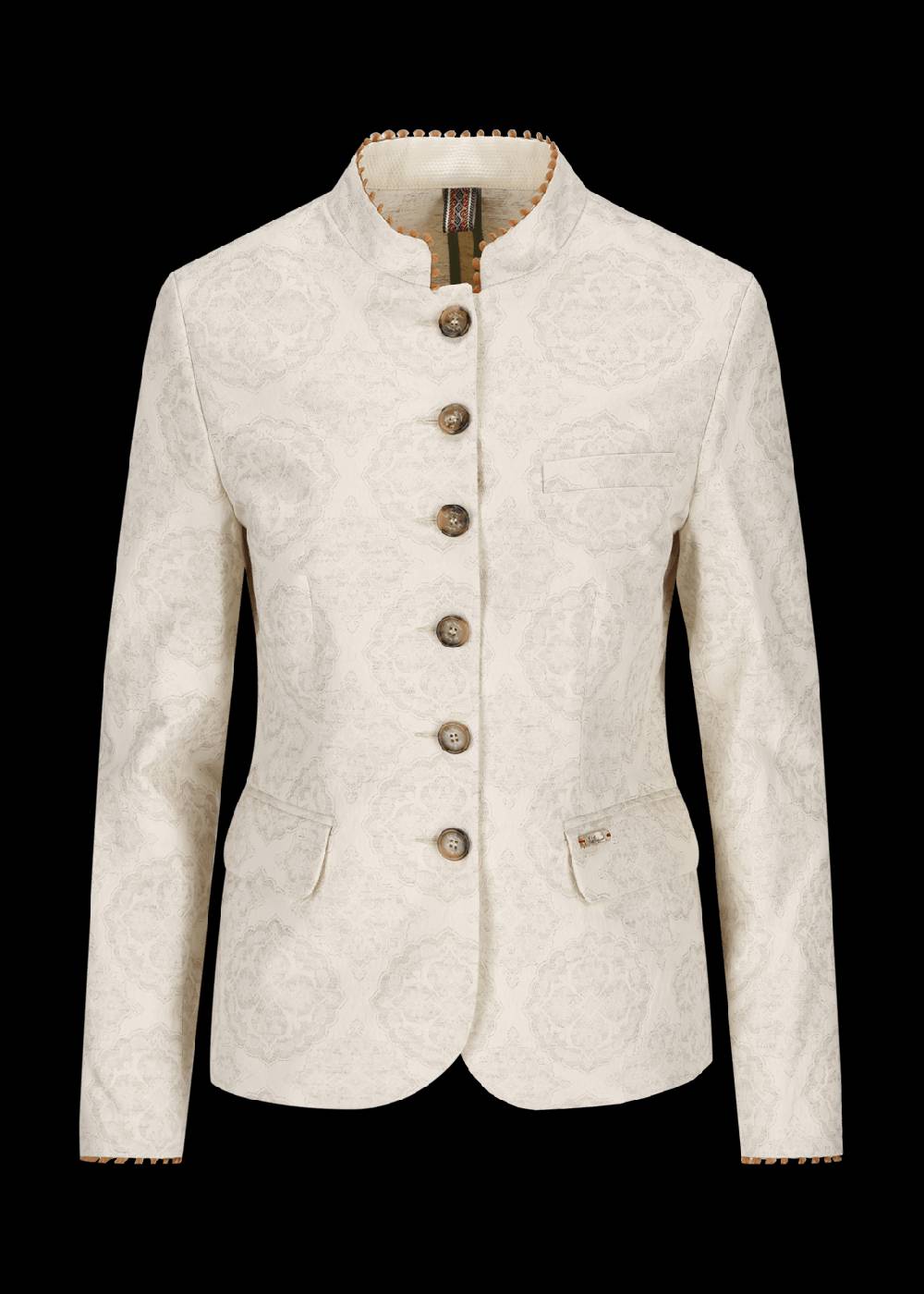 Luis Trenker Blazer in tessuto jacquard con motivo floreale modello Luranda Offerta