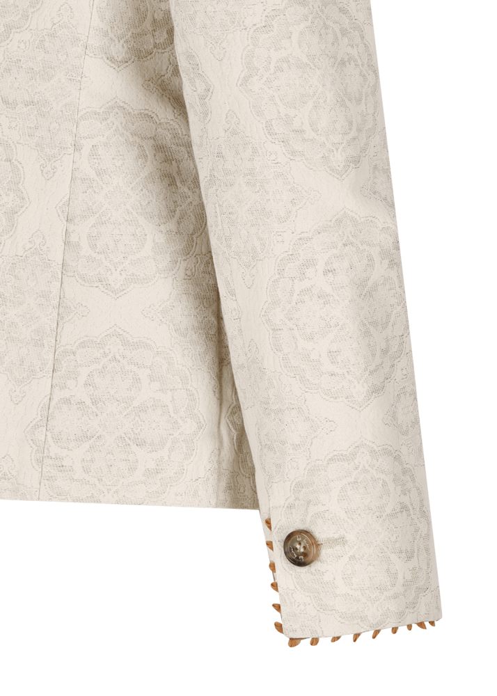 Luis Trenker Blazer in tessuto jacquard con motivo floreale modello Luranda Offerta