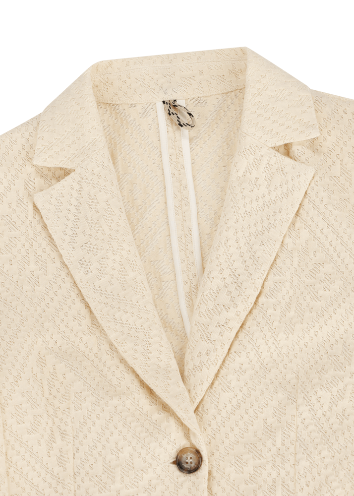 Luis Trenker Blazer monopetto a un bottone in pizzo e jersey modello Luregina Negozio
