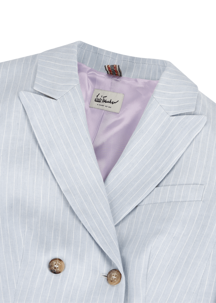 Luis Trenker Blazer doppiopetto con motivo gessato modello Luscilla In Saldo