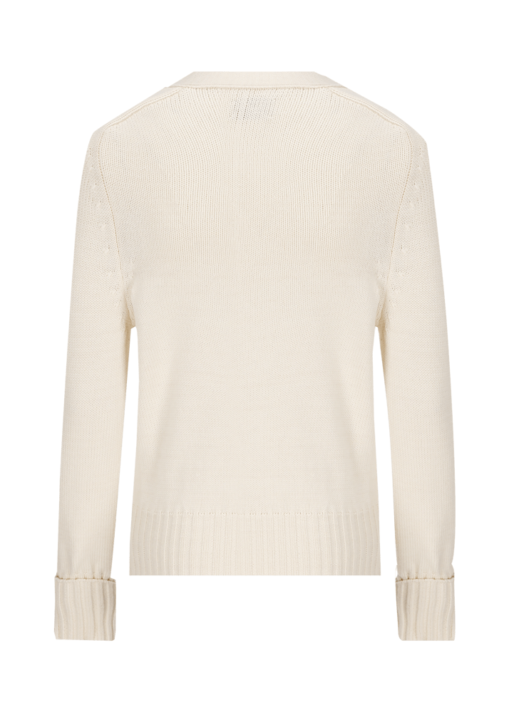 Luis Trenker Cardigan in maglia traforata in misto cotone modello Lualma Nuovo