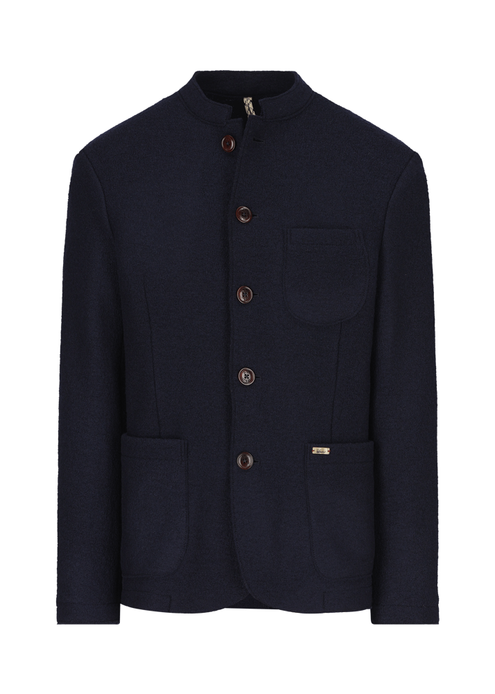 Luis Trenker Blazer in lana follata con cuciture a taglio vivo Luigis