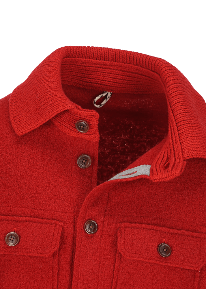 Luis Trenker Giacca camicia in lana follata Lustanley Promozione