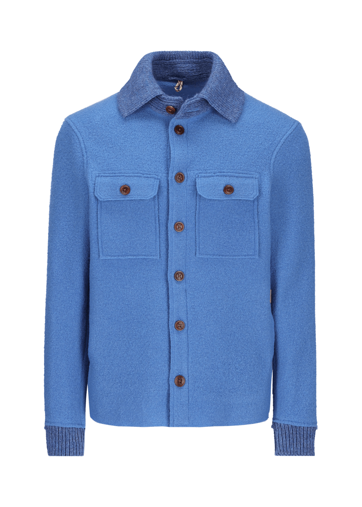 Luis Trenker Giacca camicia in lana follata Lustanley Spedizione Gratuita