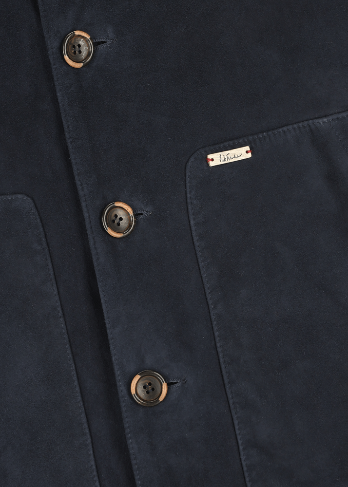 Luis Trenker Blazer in lana follata con parte anteriore in pelle scamosciata Lupoldo Negozi Online