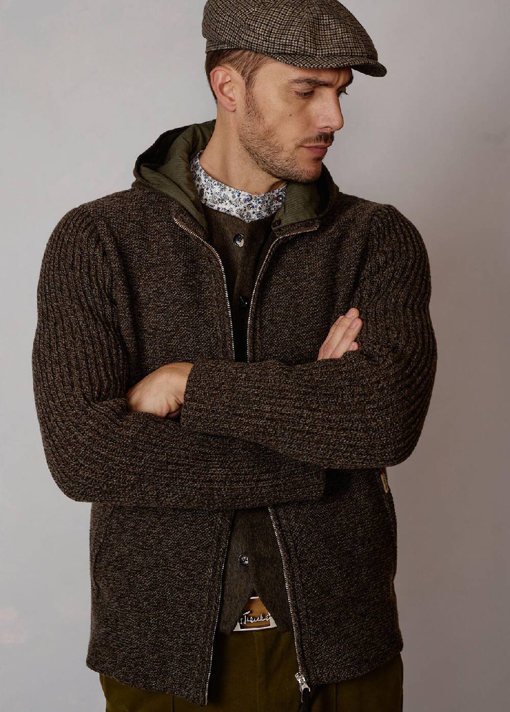 Luis Trenker Cardigan in misto lana merino Luwallace Sottocosto