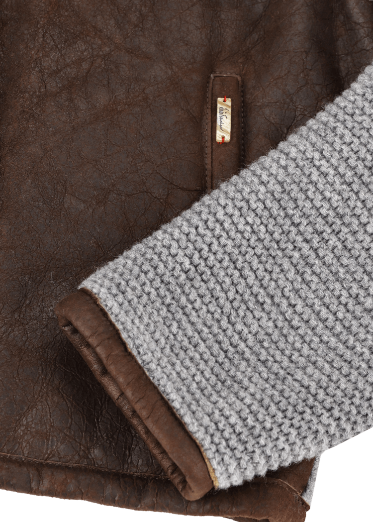 Luis Trenker Cardigan con parte anteriore in pelle Luwallace Enormi sconti