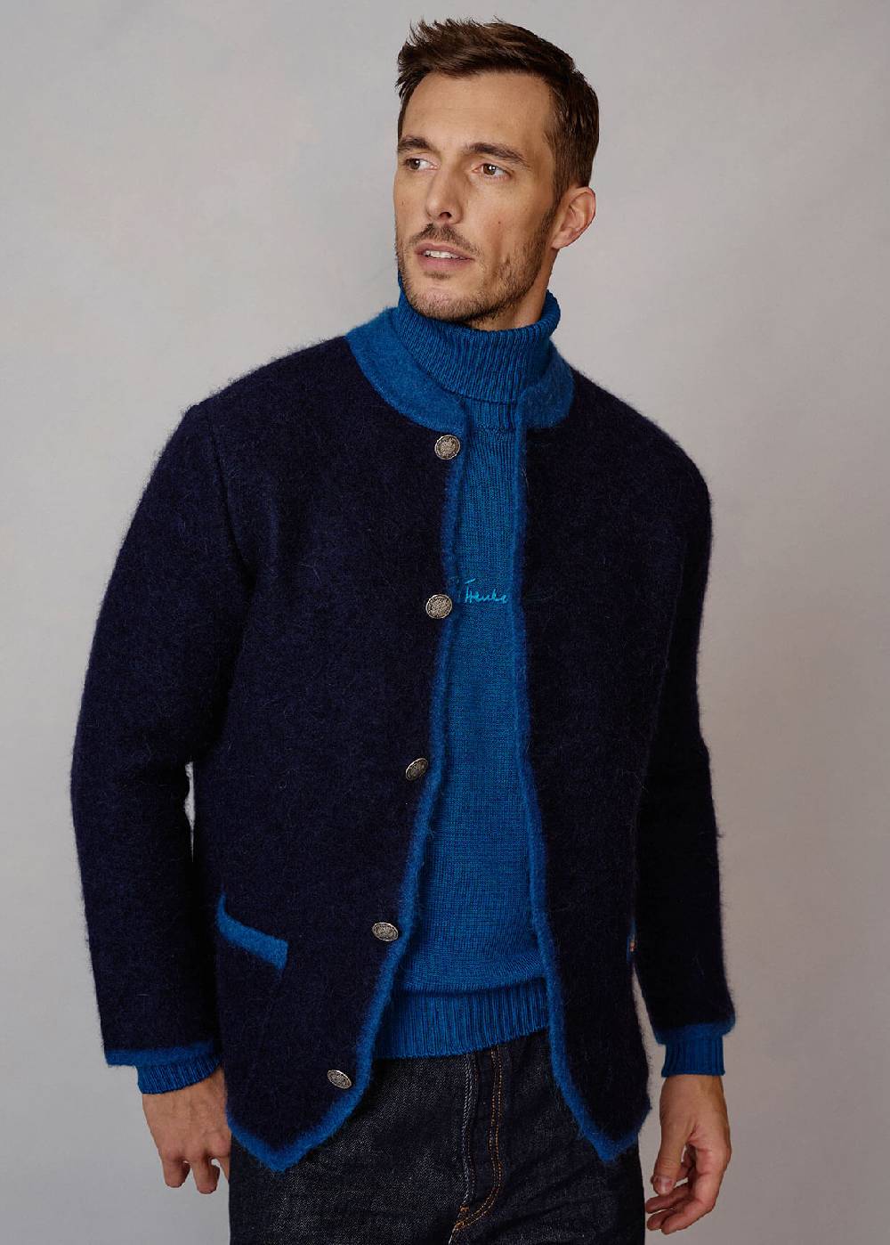 Luis Trenker Giacca in lana cotta modello Luandreas In Vendita