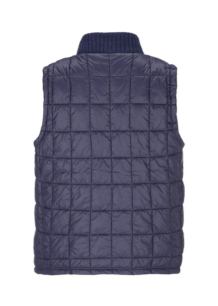 Luis Trenker Gilet in nylon con collo lavorato a maglia Lugus Vendite Flash