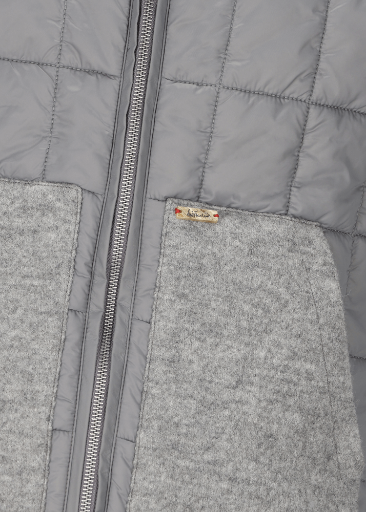 Luis Trenker Gilet in nylon con collo lavorato a maglia Lugus Negozio