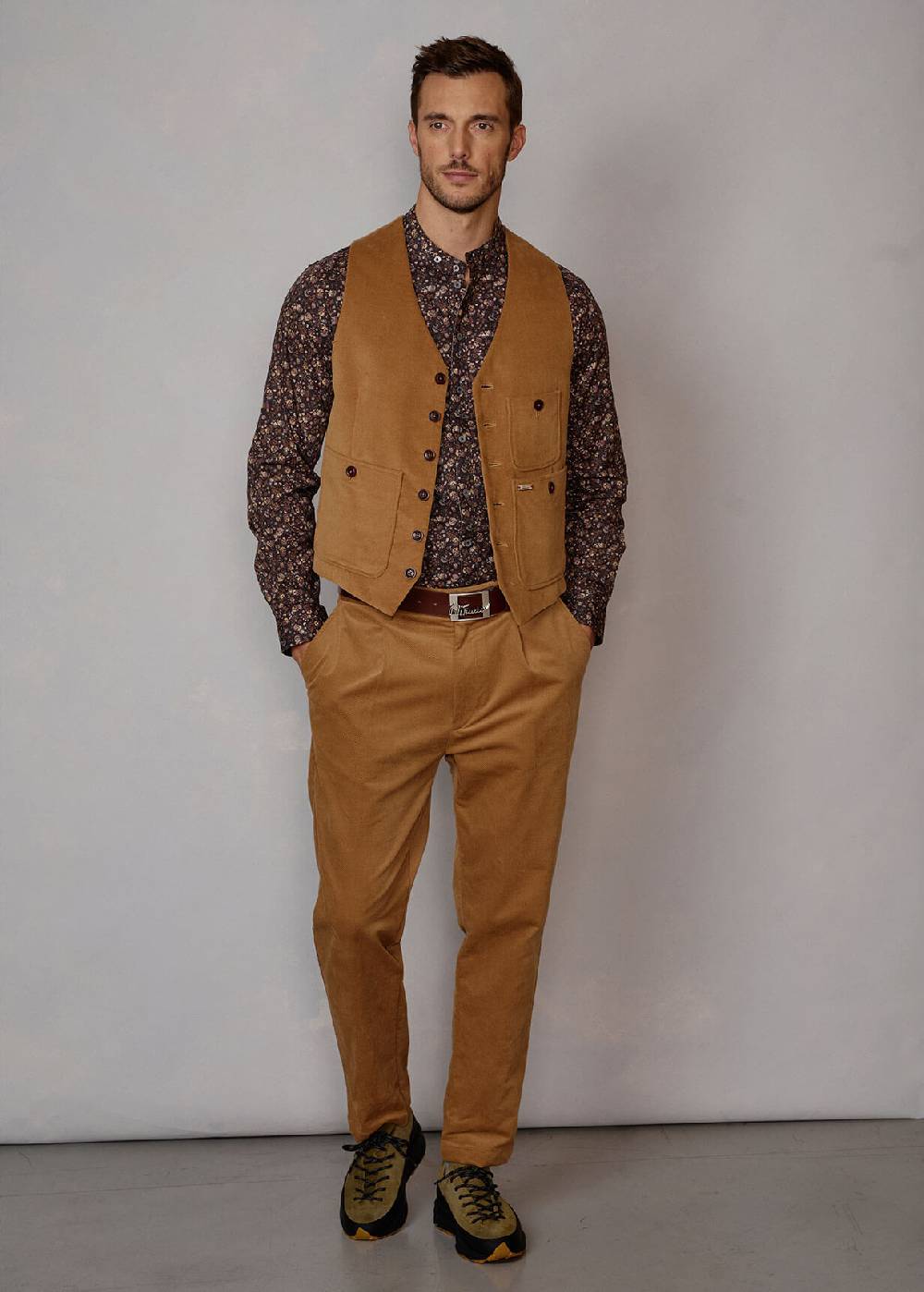 Luis Trenker Gilet in velluto Luseba