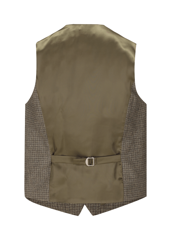 Luis Trenker Gilet con motivo pied-de-poule Lusven Qualità