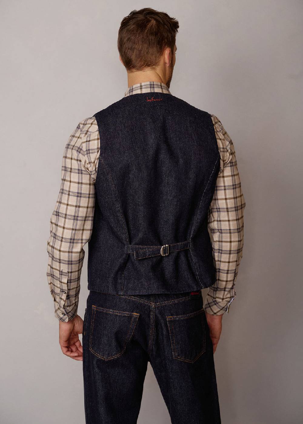 Luis Trenker Gilet in denim scuro Lusven Qualità Garantita