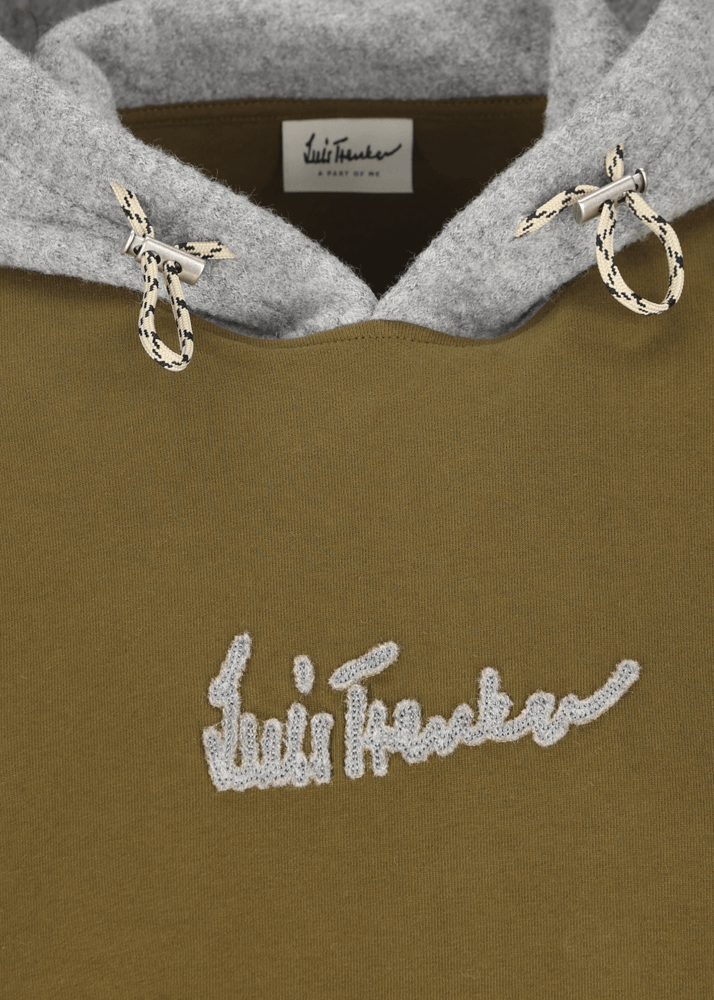 Luis Trenker Pullover con cappuccio e logo Luphilipp Vendita Economica
