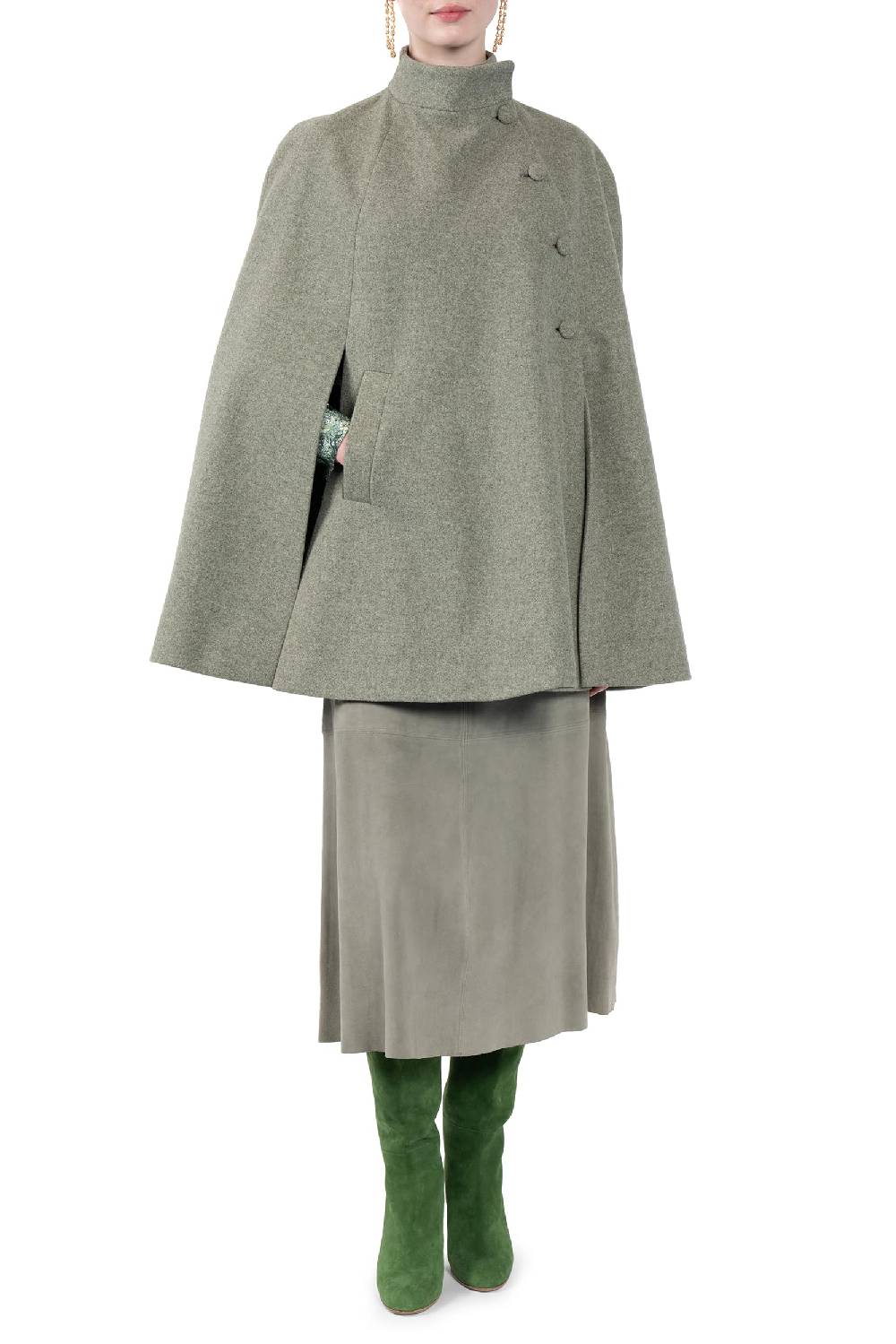 Luisa Beccaria Mantella Reglan in lana Acquista Ora