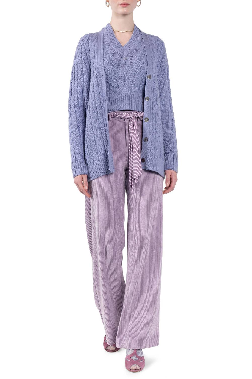 Luisa Beccaria Cardigan intrecciato Online