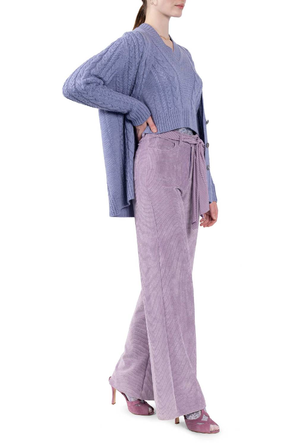 Luisa Beccaria Cardigan intrecciato Online