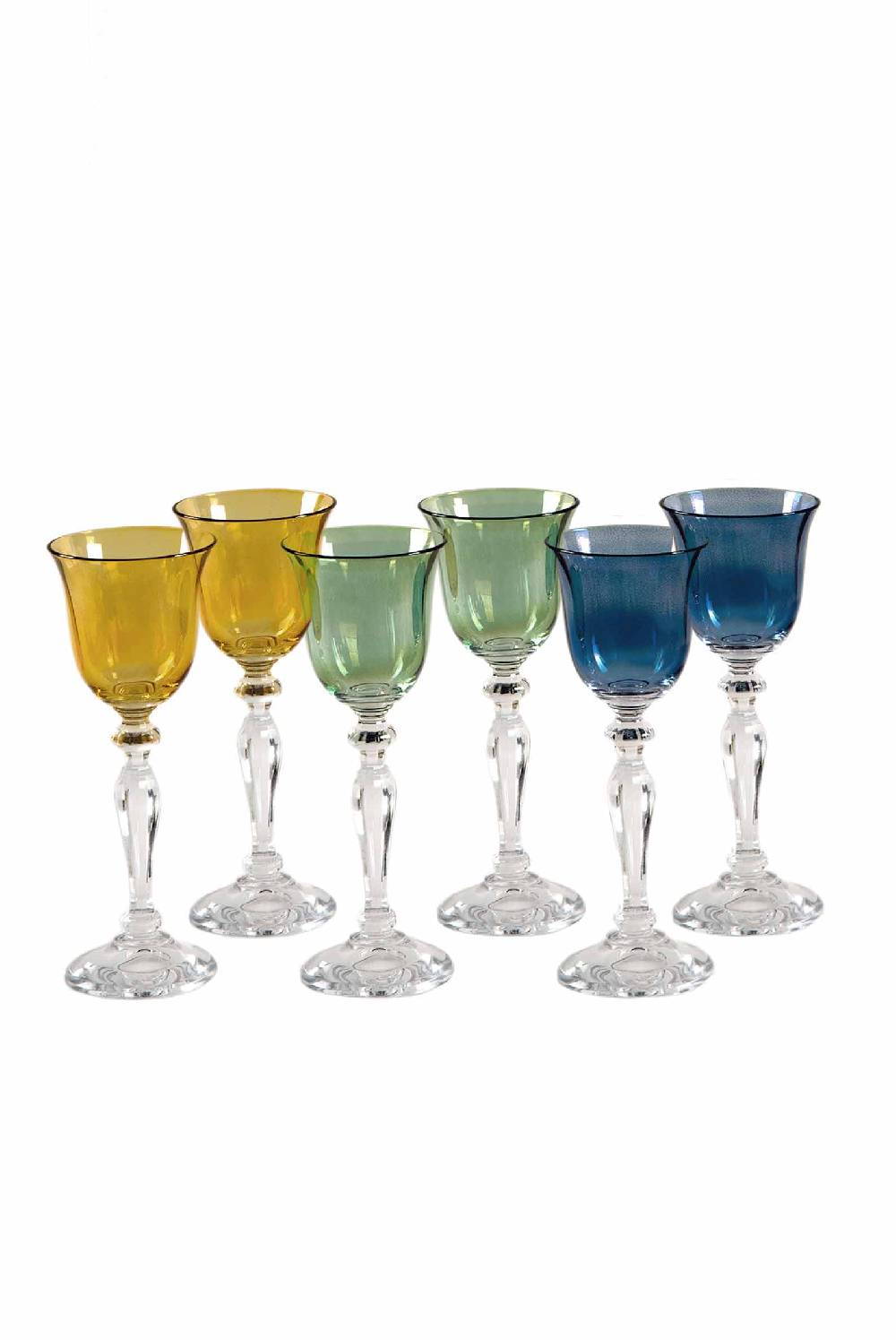 Luisa Beccaria Set Di Sei Colpi Blu, Giallo, Verde Convenienza