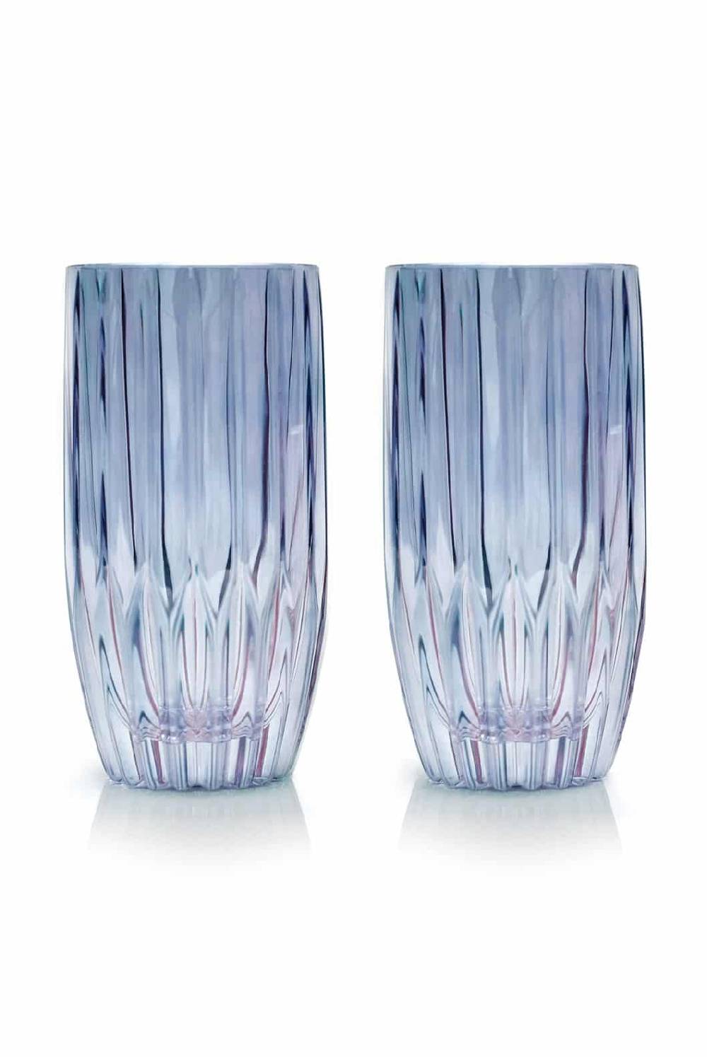 Luisa Beccaria Set Blu Di Due Grandi Bicchieri Tumbler Offerta